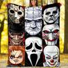 Halloween horror Theme Printed Blanket - Perfect for Couch, Bed, Travel & Outdoor Use | Machine Washable, Cozy & Durable.