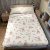 Cream Pink Flowers Flannel Blanket Warm Soft Halloween Christmas Couch Warm Cozy Decorative Decor Gift for All Season
