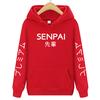 Moda Japon Erkekler Kapüşonlular Streetweet SENPAI Kapşonlu Kazak Erkek Kadın Kapüşonlular Kazak
