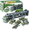 Military Vehicle Set by Educational Toy Experts - Diecast with Moving Tank, Helicopter, Large Trailer & 6 Military Vehicles