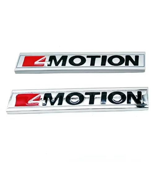 RUNTB1 3D Metal 4motion Logo Rear Trunk Car Badge Emblem Sticker Decals For VW 4 Motion Tiguan Passat B8 Polo Golf 6 7
