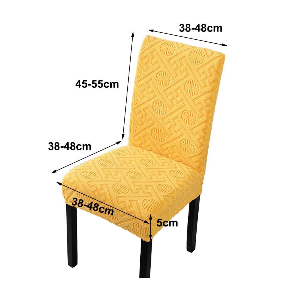 Elastic Stretch Dining Chair Cover Jacquard Chair Cushion Cover Waterproof Seat Covers Chair Protectors