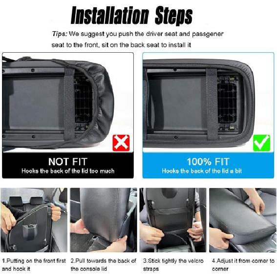 Arm Rest Seat Cover Middle Console Box Lid Protector For 2018-2024 Toyota Camry