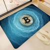 Funny Bitcoin Gold And Money Anime Spend Or Save Floor Mat Non-Slip Laundry Room Mat Laundry Decor Balcony Child Living