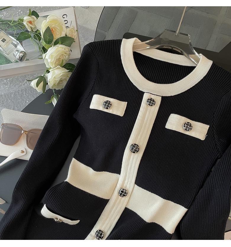 Hepburn Style Sexy Bodycon LBD: Women’s Long Sleeve Knit Sweater Dress for Autumn/Winter