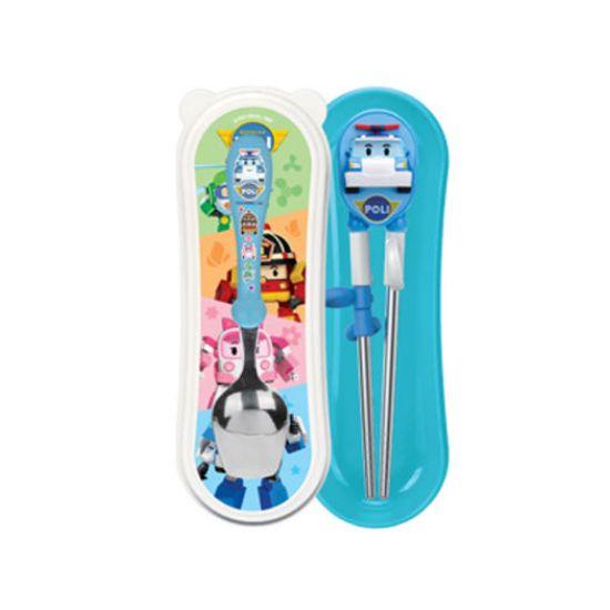 Edison Robocar Poli Stainless Steel Cutlery Set with Case Blue