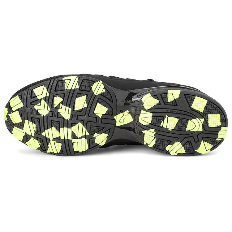 Puma Axelion Rip Lightweight Cushioning Fabric Synthetic Leather Breathable Low-Top Casual Training Running Shoes Men Sneaker Black Yellow 192581-01