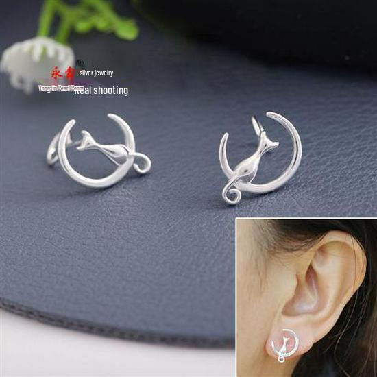 

Милые серьги-пусеты в виде медвежонка с сердечком из серебра 999 пробы для женщин и детей - Защита от потери, Дышащие, Гипоаллергенные 999 Pure Silver