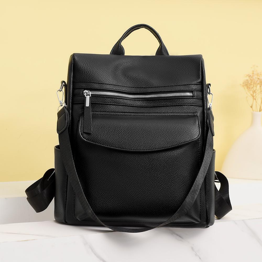 PU Backpack Women's Large Capacity Dual-Use Shoulder Bag Women's Outdoor Travel Backpack