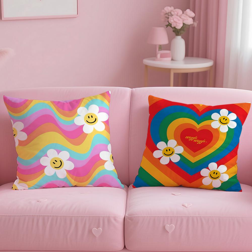 Beliebte Marke wiggle wiggle Kissenbezug Weich Leicht zu waschen Kissenhülle Vielseitig für Sofa Bett Reise und Büro