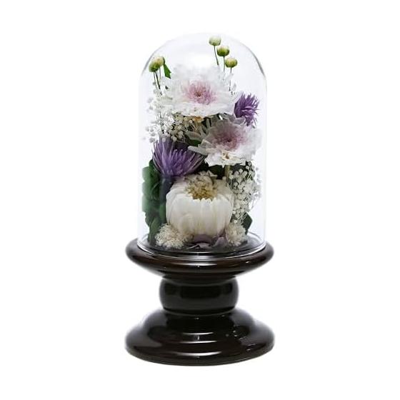Art Four Seasons Buddha flower (brown mini chrysanthemum glass white preserved flower)