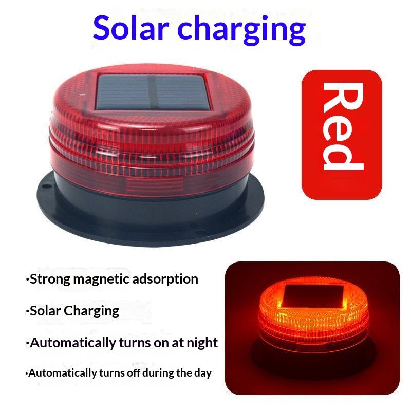 Solar LED Magnetic Warning Light Weatherproof Wireless Strobe Beacon for Car Truck Highway Breakdown Safety Alert