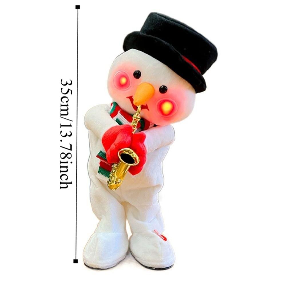 Santa Claus Christmas Plush Toy Snowman Elk Dancing Singing Stuffed Toys  Home Decor