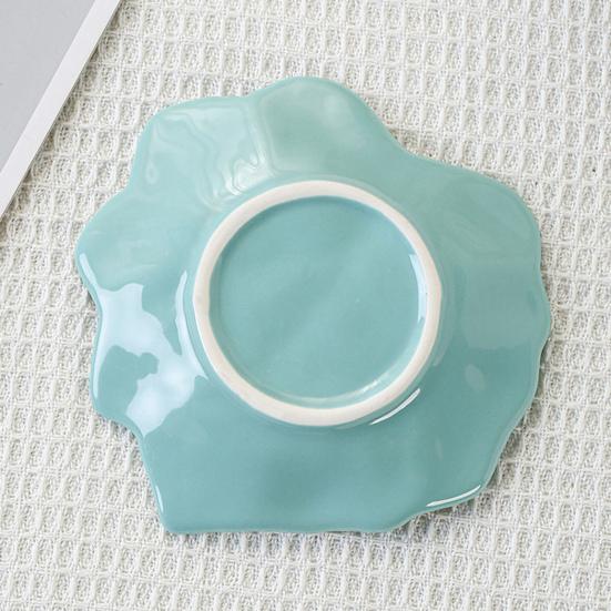 Poggiacucchiaio in Ceramica a Forma di Foglia Portautensili Versatile Piatto per Condimenti Vassoio per Gioielli Pratico Poggiaposate da Cucina