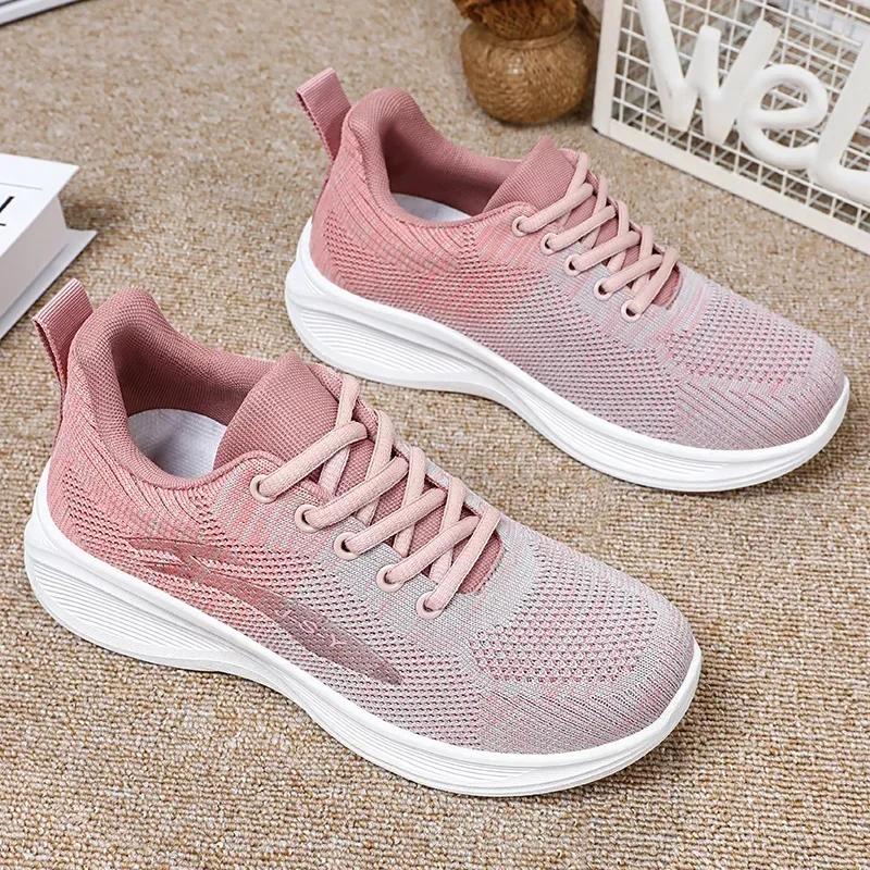 Fashion 2024 Running Shoes Ladies Breathable Sneakers Summer Light Mesh  Women's Sports Shoes Outdoor Lace Up Training Shoes