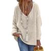 Women S V Neck Long Sleeve Knit Sweater Plus Size Casual Top