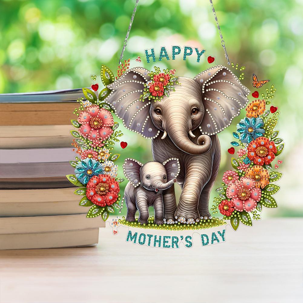 2D Flaches DIY Diamantmalerei Set Strass Diamantkunst Fensteranhänger Diamantkunst Anhänger Wanddeko für Zuhause & Fenster