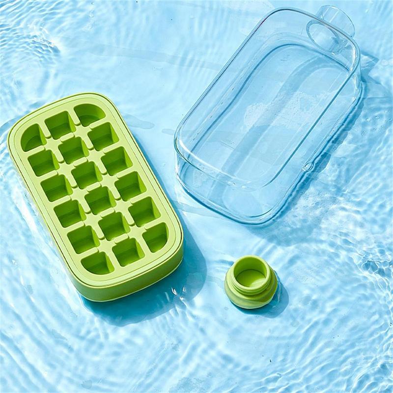 2-in-1 800ML Pressing Water Bottle IceCube Tray Block Mold With Straw IceCube Making Mold Kitchen Bar Accessories Ice Maker