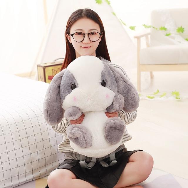 Big Size 50cm Lovely School Backpack Kawaii Rabbit Plush backpack Japan  Plush Bag Soft Toys for Girls Birthday Gift