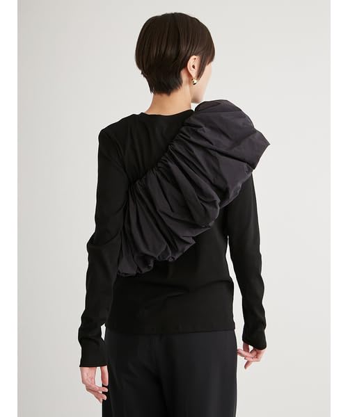 Emi Ruffle Blouse Long Sleeve Set Free Size Women's (13WCT251044), Black,