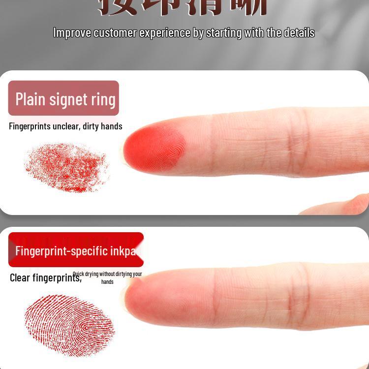 Snabbtorkande Rött Fingeravtrycksdyna: Kompakt och praktisk för handavtryck och pyssel