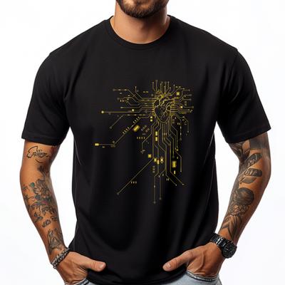 Cpu Heart Nerd Computer Chip Computer Scientist Programmer Graphic T Shirts Men Oversized Summer  Men Clothes