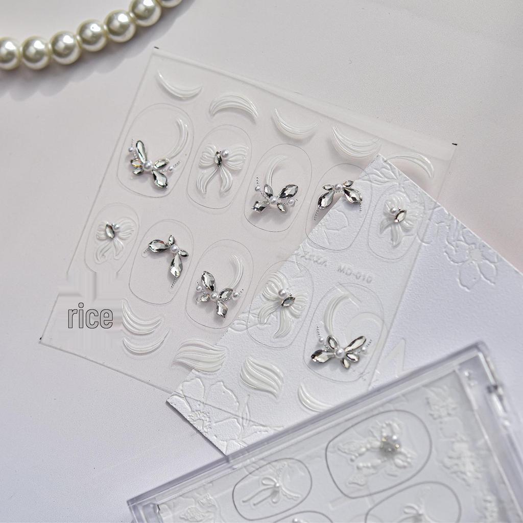 Tomoni Sparkly Bow Nail Art Rhinestone Mosaic Ornaments