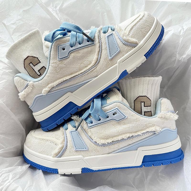 

Men s 2025 Autumn Casual Skate Shoes, Breathable and Versatile in White 36 Standard code білий/синій