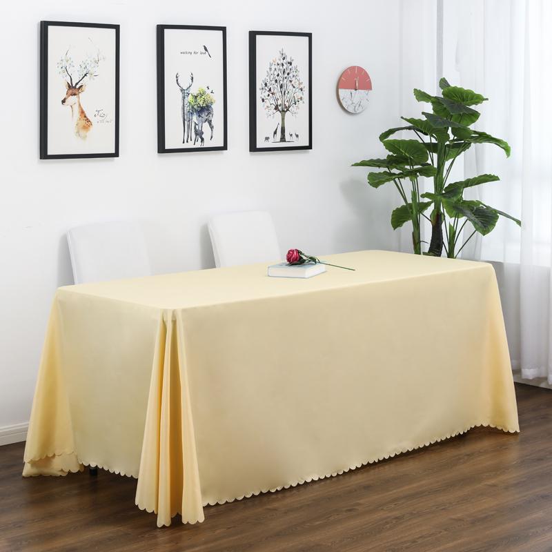 White Rectangle Polyester Tablecloth, Table Cloth Overlay for Birthday, Wedding, Banquet, Party Decoration, Dining Table Cover
