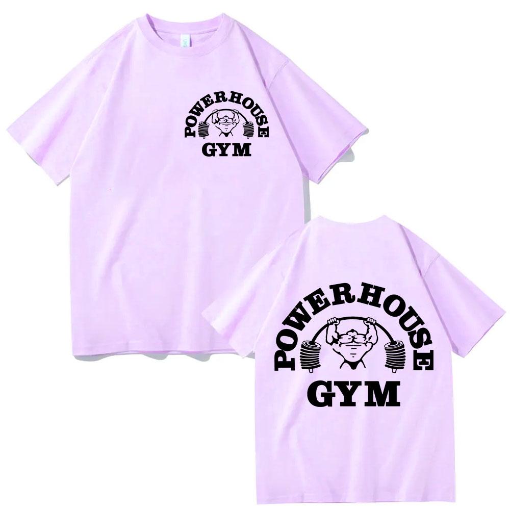 Powerhouse Gym Graphic T Shirts Mens Womens Fashion Casual Sport Short Sleeve Tshirt High Quality Cotton Oversized Tshirts