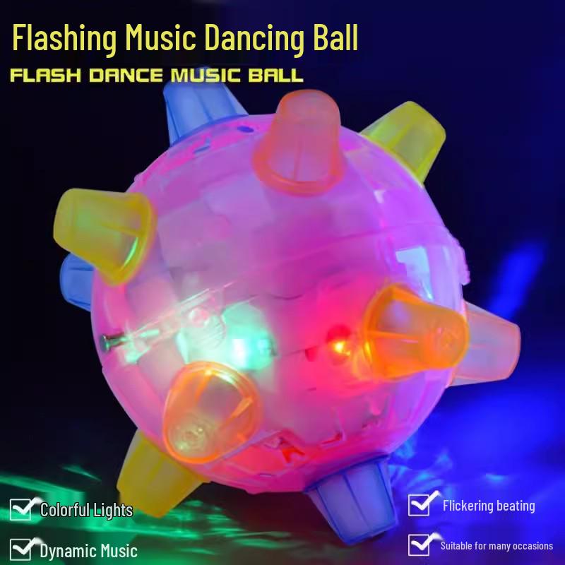 Children's Luminous Flashing Bouncy Ball with Sound Effects - Hot Selling Night Market Toy