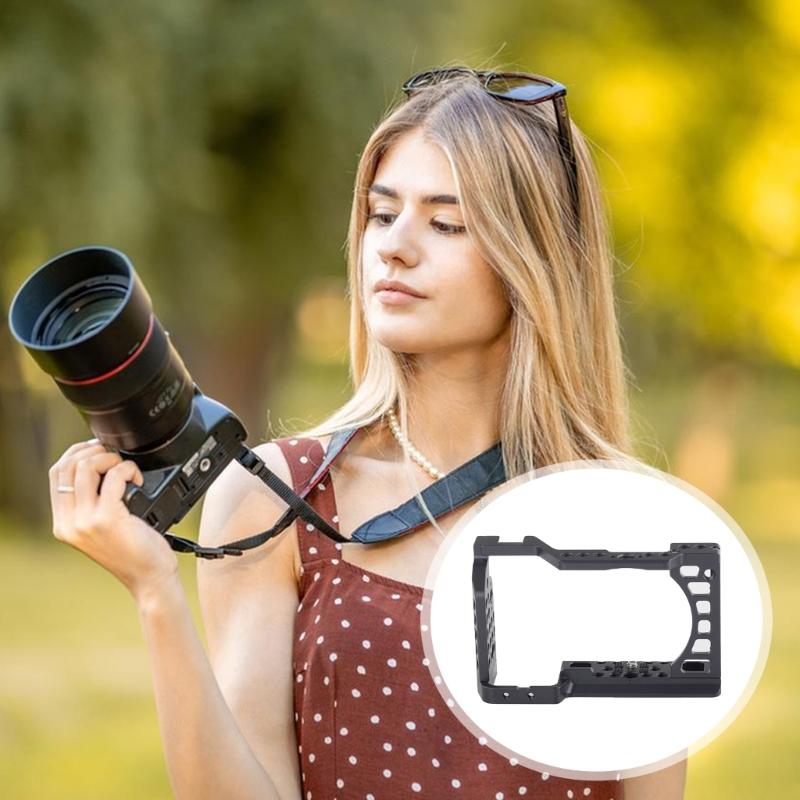 Aluminum Camera Cage Camera Frame Housing Case For A6400 A6300 A6100 Cameras Protector Quickly Switched