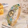Rich In Flowers Ladies Wristwatch Rhinestone Bracelet Bracelet Watch  Elegant Wear