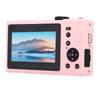 4K Digital Camera for Photography Autofocus 64MP HD Camera with 10 Filters Front Flash 3 Inch Screen Pink