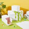 120 Pack White Kraft Gift Boxes 3.1x2.3x2.3 Inch Packing Cardboard Box Square Favour Present Box for Anniversaries Birthdays Weddings Graduation DIY