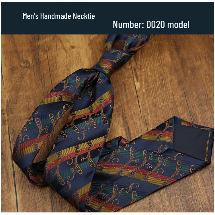 Men's 8CM Retro Burgundy Polyester Silk Tie - Business & Formal Suit Accessory
