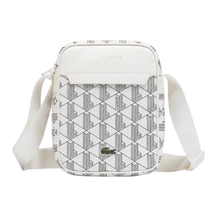 

Lacoste Fashion Casual Zipper Closure PVC Shoulder Crossbody Bag Medium Unisex bags Off-White Teal NH4094JX-F89 Ivory & Emerald Green,Medium
