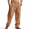 Men's Loose Linen Casual Minimalist Trendy Wide Leg Beach Sports Pants