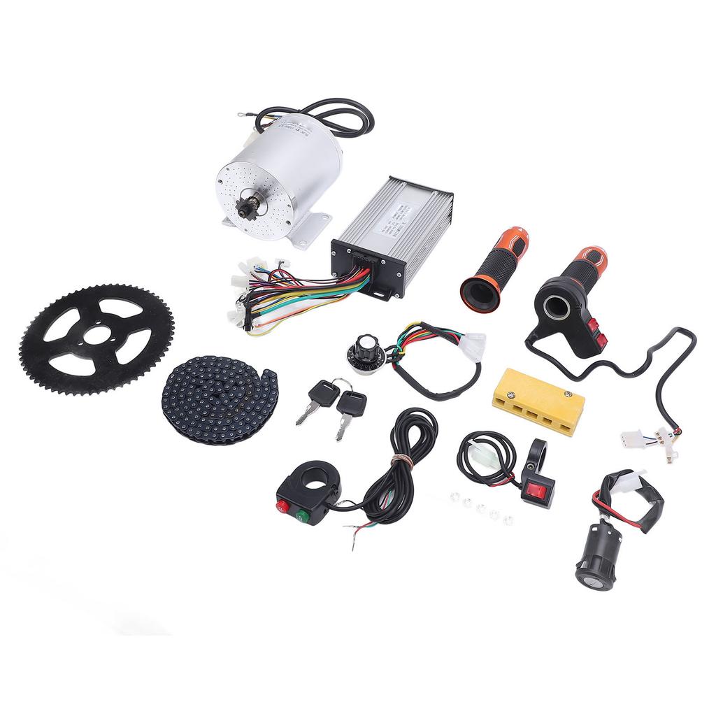 Electric Brushless Direct Current Motor Kit 48V 1000W with Controller Throttle Scooter Motorcycle Conversion Parts