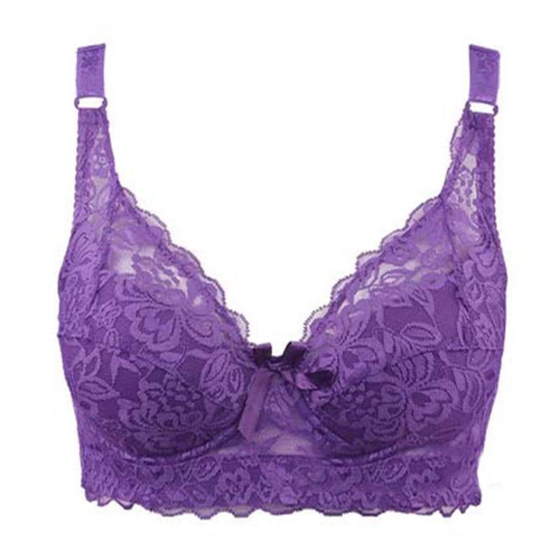 Women Underwear Small Bra Plus Size Undewire Adjustable Lace Women's Bra Breast Cover B C D Large Size Lace Bras