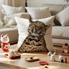 Leopard Print Cushion Cover Silky Short Plush Invisible Zipper Dustproof Sofa Pillow Case For Home Decor
