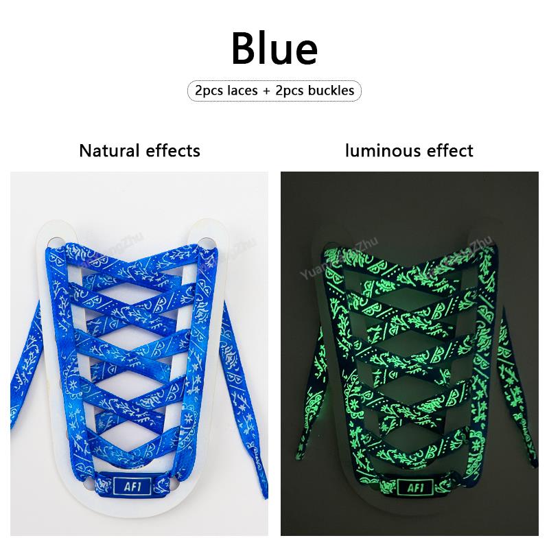 4Pcs Luminous AF1 Shoelaces Creative Combination Night Glow Laces and Shoe Decoration Flat Sneaker Shoelace Shoes Accessories