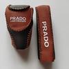 MASUYA Shift Knob Cover and Parking Brake Cover Set for the Late Model 150 Series Land Cruiser Prado (Brown)