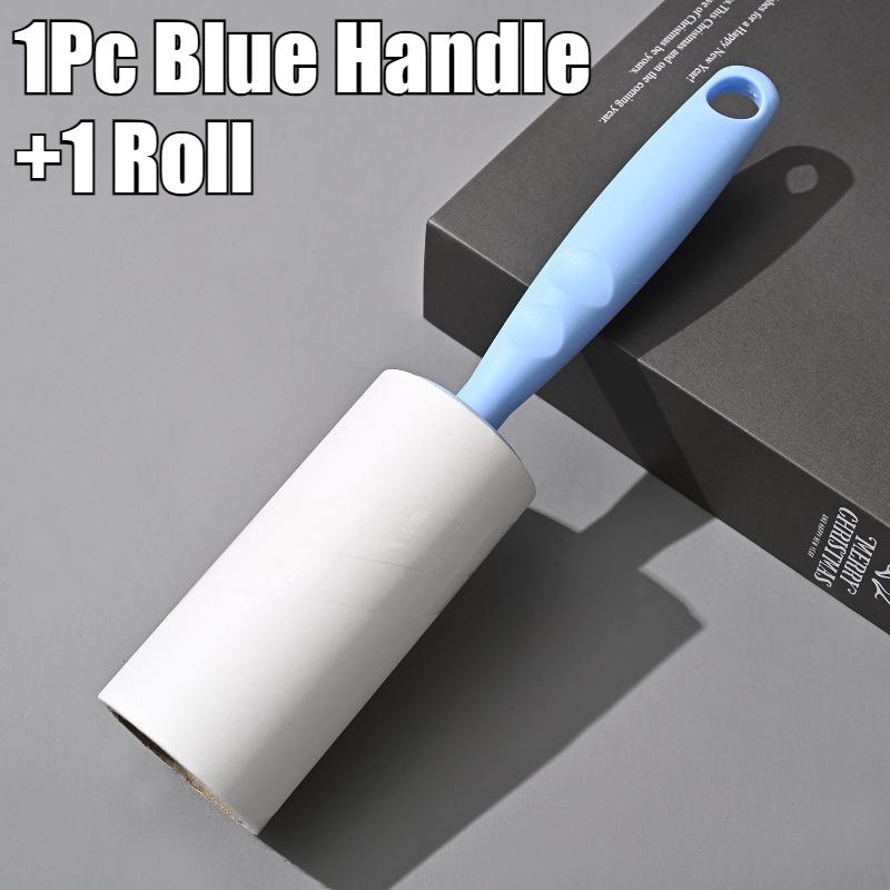 Portable Tearable Adhesive Roller with Handle Reusable Clothes Pet Hair Remover Brush Household Sticky Cleaning Tool Lint Roller