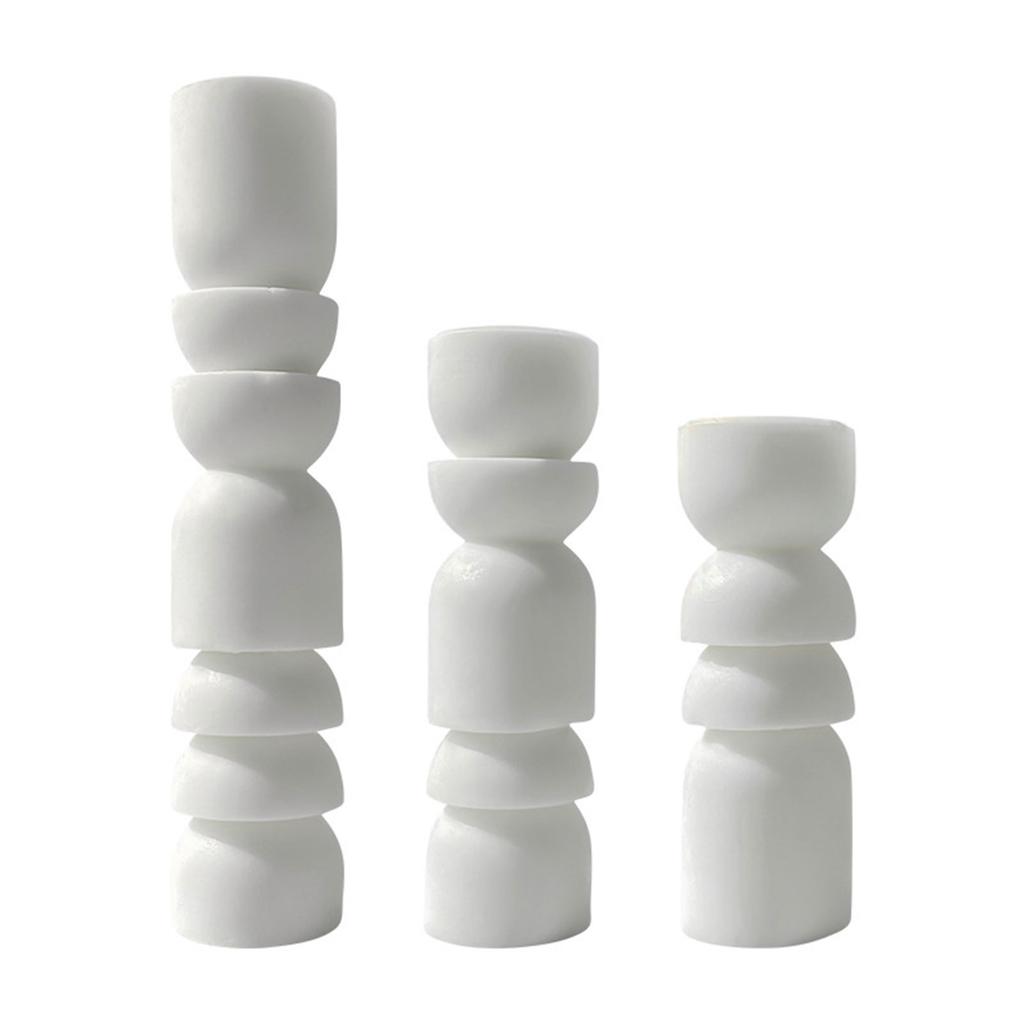 Pillar Candle Mold for DIY Candle Plaster Ornament Home Decor 3D Scented Candle Silicone Molds Non-stick Easy to Demold