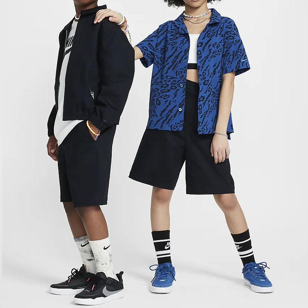 Nike Casual Comfort Versatile Mid-Length Kids Shorts Kids Bottoms Black Charcoal FN9217-010