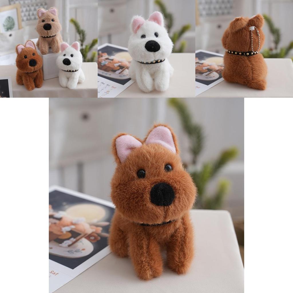 West Highland White Terrier Plush Toy With Pp Cotton Filling For Kids Gift