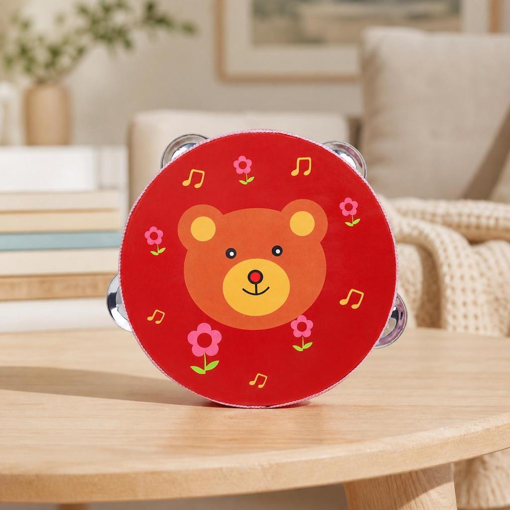Handheld Tambourine Easy-to-Grip Sensory-Friendly for Classroom, Kids