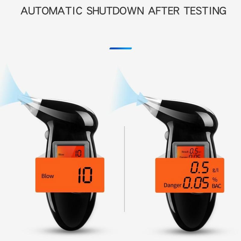 Breathalyzer Alcohol Detection Device Tester Professional Dispaly Liquid Breath Alcoholometer Digital Detector Lcd Police Alcool