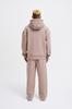 Męska Bluza Oversize Basic z Kapturem - Szary Lód